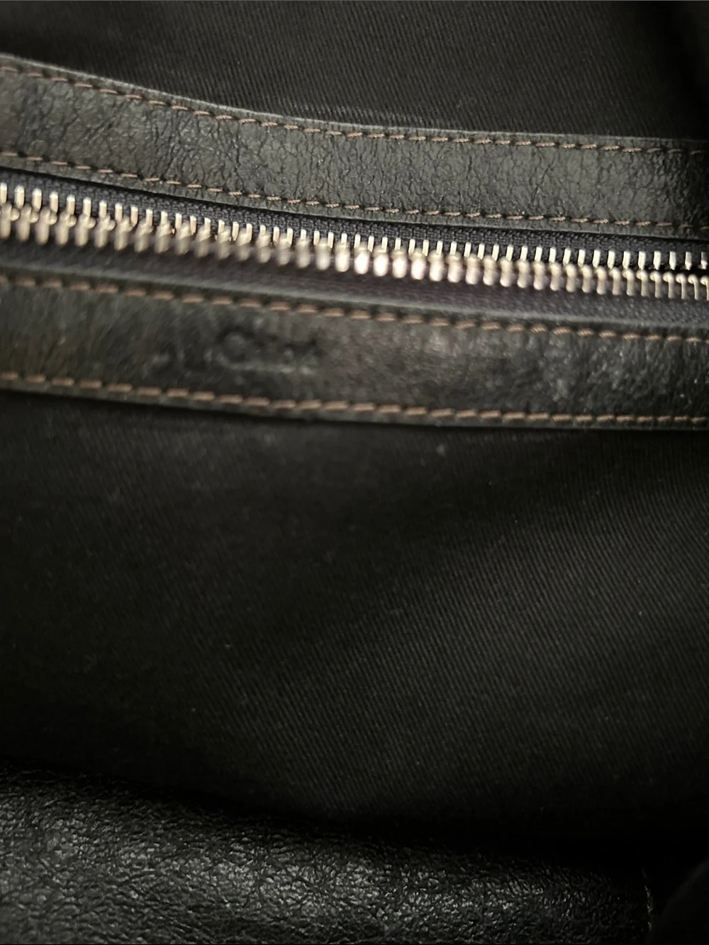Chloé Black Suede Hobo with Logo Front Pocket